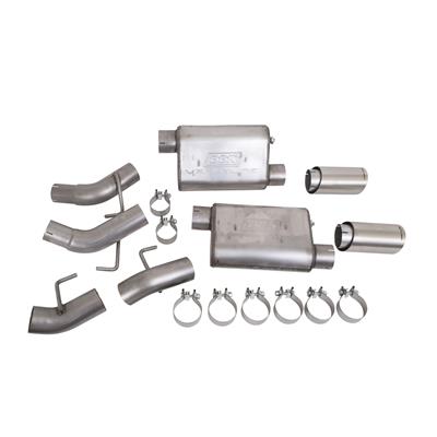 BBK Performance Exhaust System, Rear Axle-Back, VariTune, Stainless Steel, Natural, Tips - 41065