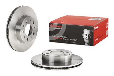 Brembo Brake Rotor, Brembo, Vented, Solid Surface, 10.32 in. Diameter, Iron, UV-Coated, Volvo, Each - 09508210