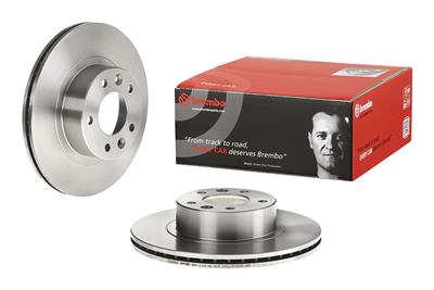 Brembo Brake Rotor, Brembo, Vented, Solid Surface, 11.58 in. Diameter, Iron, UV-Coated, Mazda, Each - 09685410