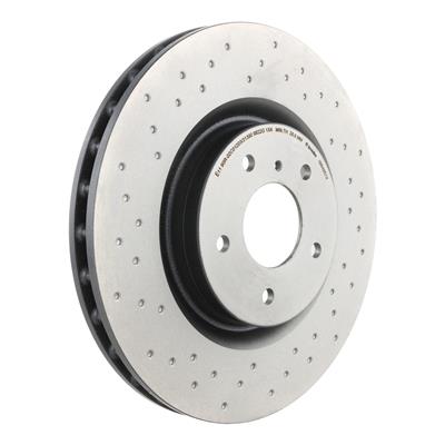 Brembo Brake Rotor, Brembo, Vented, Cross-Drilled Surface, 12.76 in. Diameter, Iron, UV-Coated, for - 0984851X