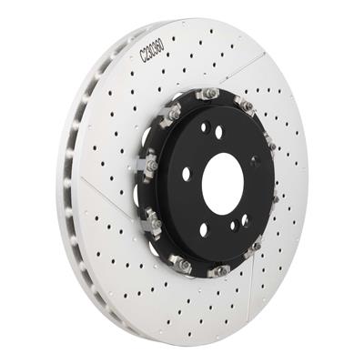 Brembo Brake Rotor, Brembo, Vented, Cross-Drilled and Slotted Surface, 14.17 in. Diameter, Iron - 09976423