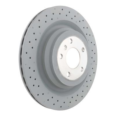 Brembo Brake Rotor, Brembo, Vented, Cross-Drilled Surface, 13.58 in. Diameter, Iron, UV-Coated - 09A96121