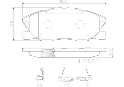 Brembo NAO Ceramic Brake Pads - P18037N