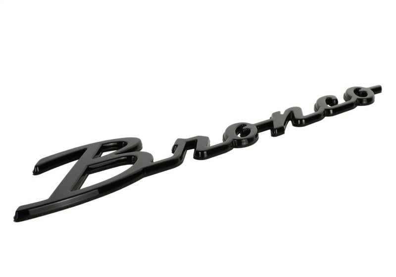Ford Racing 21-24 Bronco Classic Script Fender Badge Kit - Gloss Black M-1447-BSGS