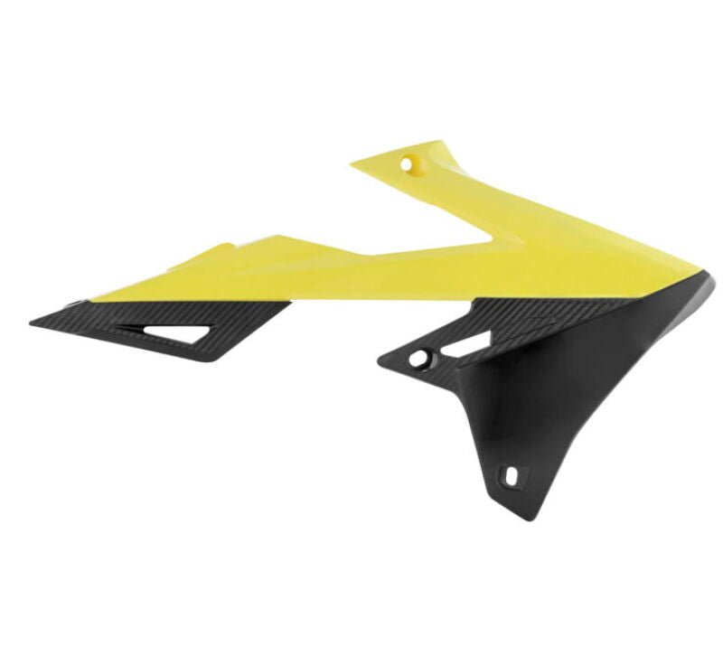 Acerbis 18+ Suzuki RMZ250/ RMZ450 Radiator Shroud - Yellow/Black 2686491017