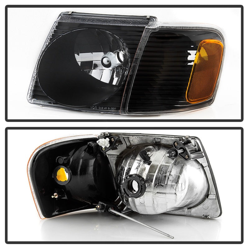 FR SPORT SPYDER xTune 01-03 Ford Explorer Sport 4pc OEM Style Headlights w/Corner - Black...