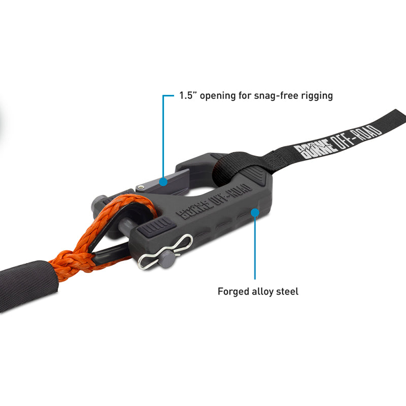 Borne Off-Road 12K Winch - Orange Synthetic Rope BNWN-12-SOR