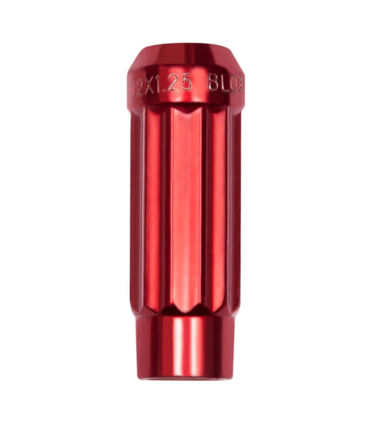 FR SPORT BLOX Racing 12-Sided P17 Tuner Lug Nut 12x1.5 - Red Steel - Single Piece BXAC-00140-RD