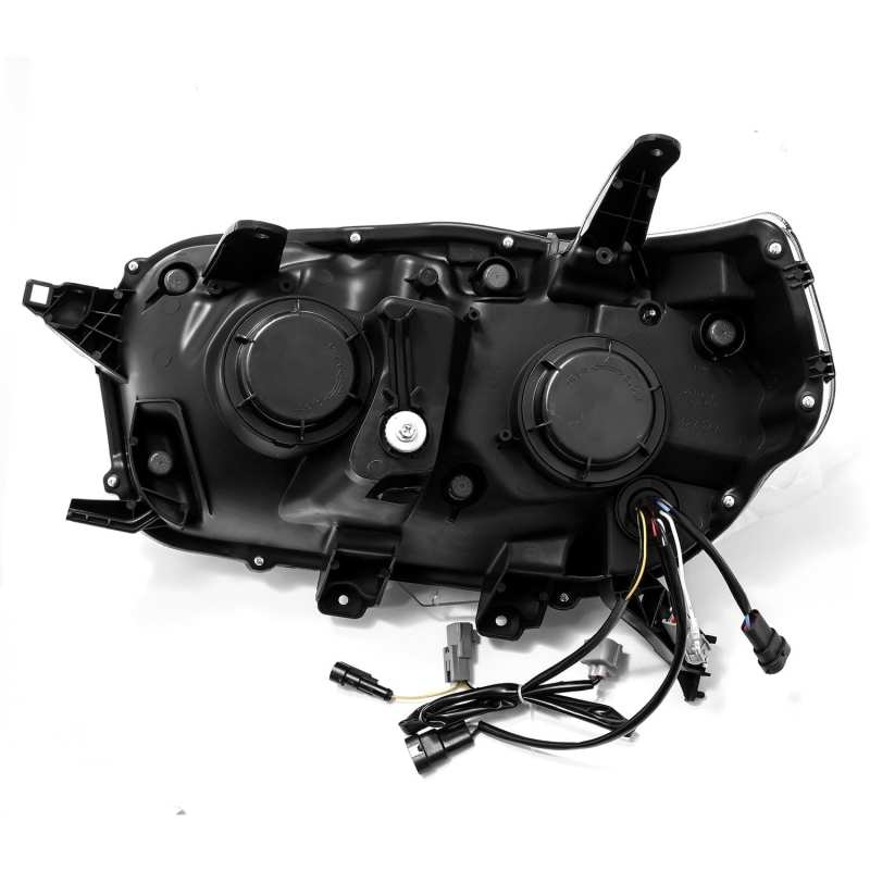 FR SPORT AlphaRex 10-13 Toyota 4Runner LUXX LED Proj Headlights Plank Style Alpha Black w/Seq...