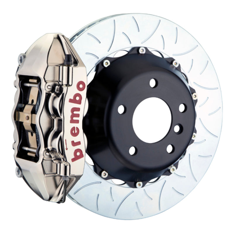 Brembo 15-23 Mustang Rear GTR BBK 4 Piston Billet 380x28 2pc Rotor Slotted Type3- Nickel 2P3.9049AR