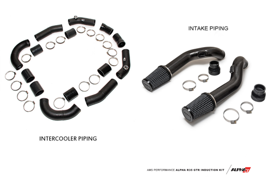 FR SPORT AMS Performance GT-R R35 Induction Kit w/Stock Turbos/Manifold/TB / Alpha...