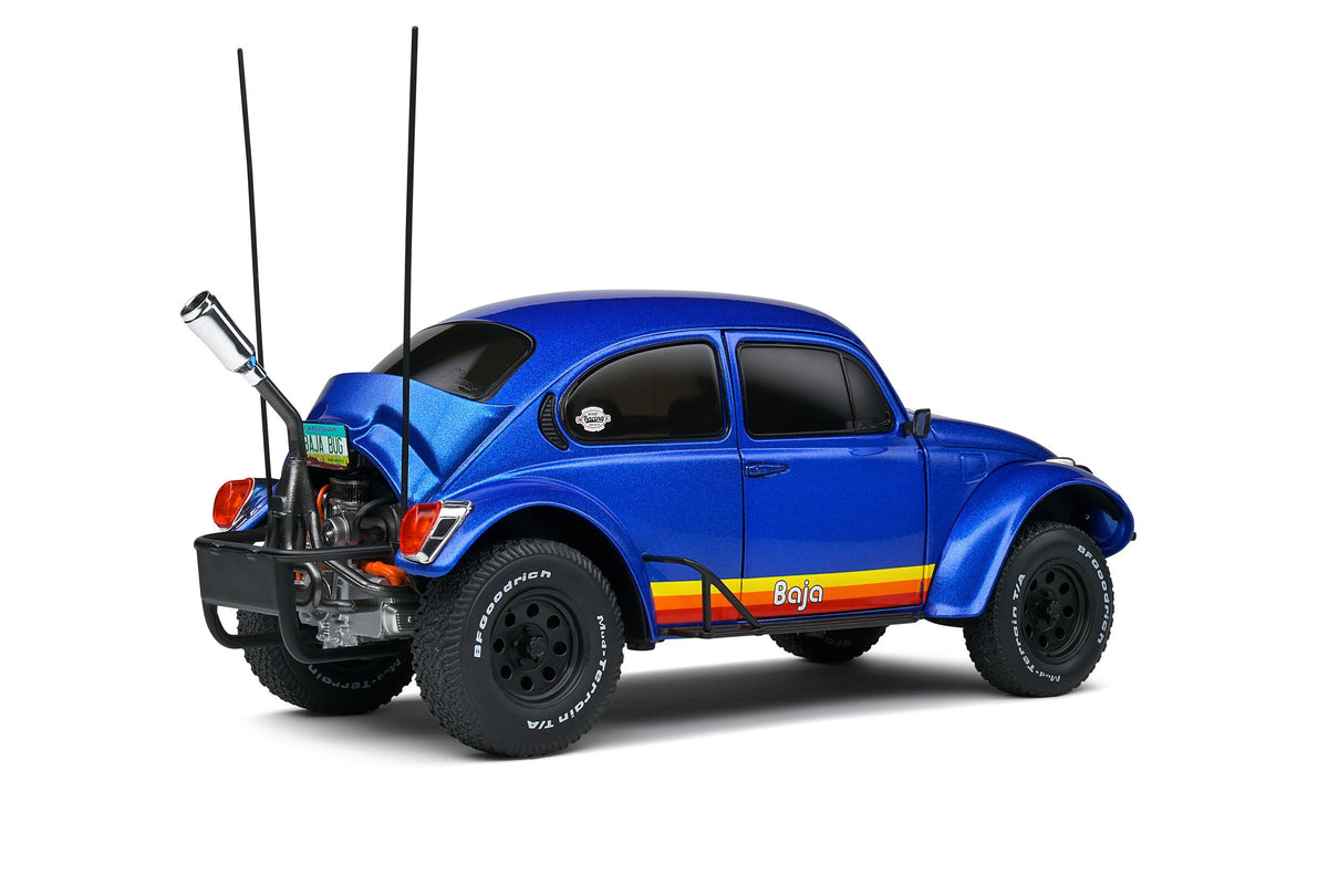 STM Diecast Solido 1975 Volkswagen Beetle Baja Metallic Blue 1:18 - View 4