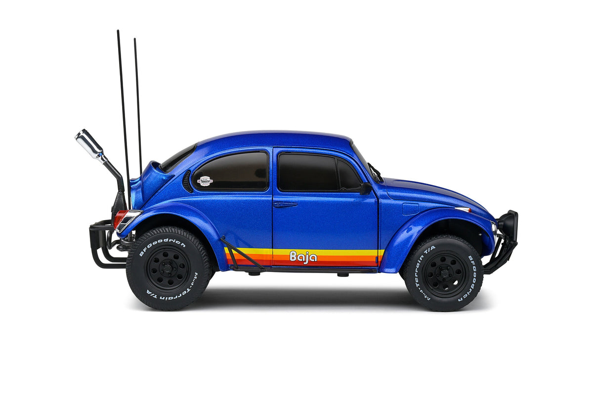 STM Diecast Solido 1975 Volkswagen Beetle Baja Metallic Blue 1:18 - View 5