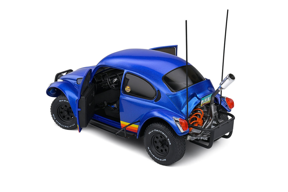 STM Diecast Solido 1975 Volkswagen Beetle Baja Metallic Blue 1:18 - View 7