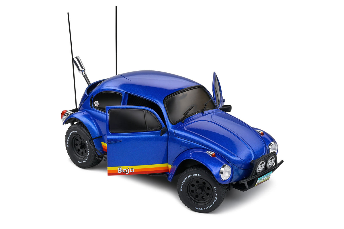 STM Diecast Solido 1975 Volkswagen Beetle Baja Metallic Blue 1:18 - View 8