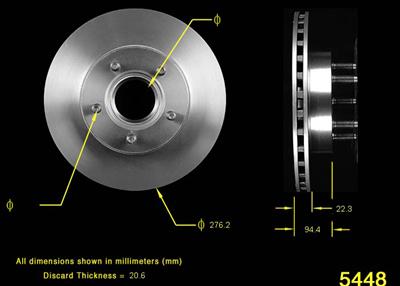Bendix Brakes Global Brake Rotors - PRT1265