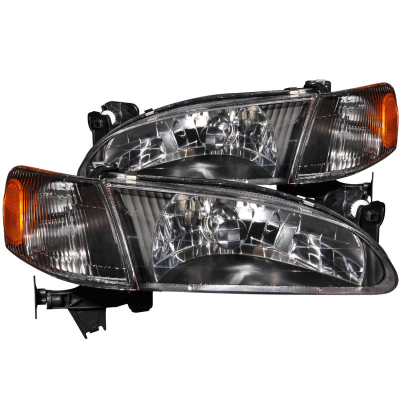 Anzo 1998-2000 Toyota Corolla Crystal Headlights Black