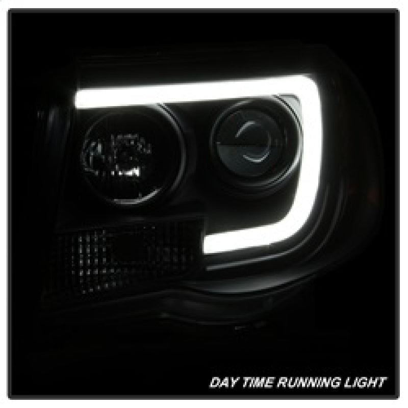 FR SPORT Spyder Toyota Tacoma 05-11 Projector Headlights - Light Bar DRL - Black...