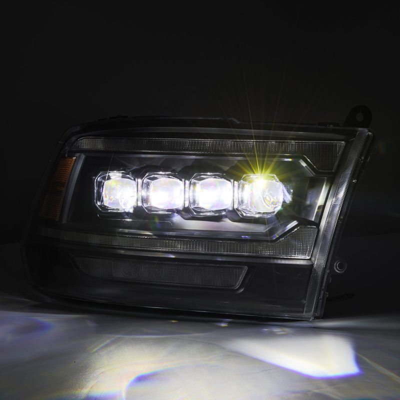 AlphaRex 09-18 Dodge Ram 2500 NOVA LED Proj Headlights Plank Style Design Black w/ Activation Light 880555 *Discontinued