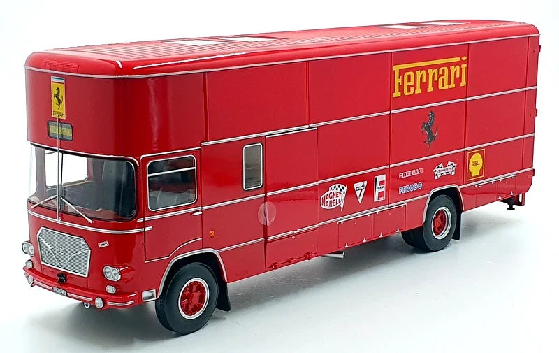 CMR Fiat OM 150 Rolfo Ferrari Race Car Transporter Red PLUS 2x Ferrari 330 P3 Bundle 1:18
