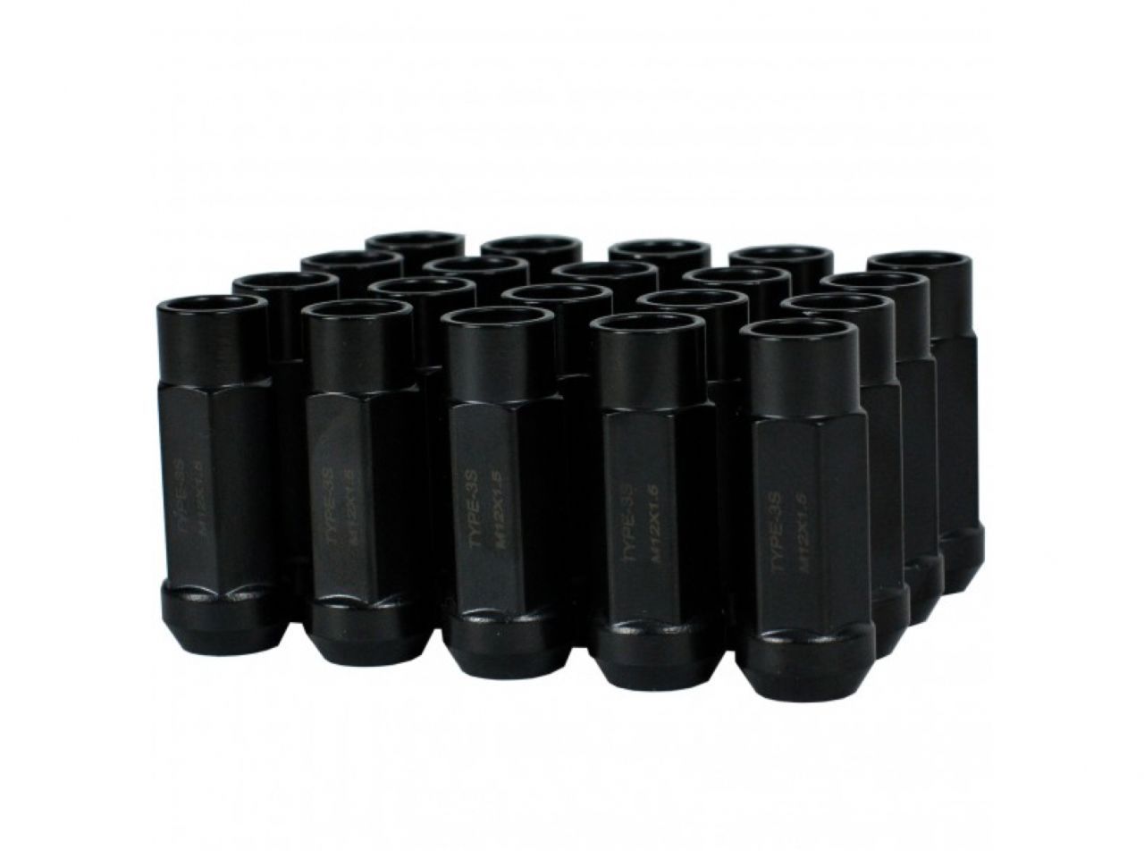 Godspeed New Type 3-X 55mm Steel Open End Lug Nuts 20 pcs. Set M12 X 1.5