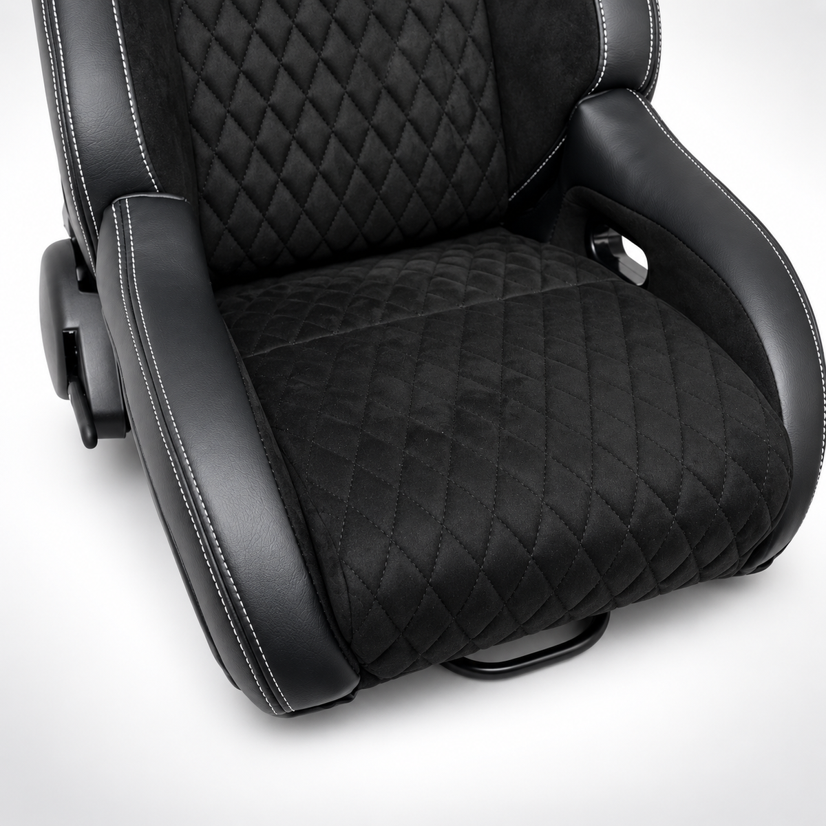 ZUES Collection Black Bull Boost Reclinable Adjustable Racing Bucket Seat