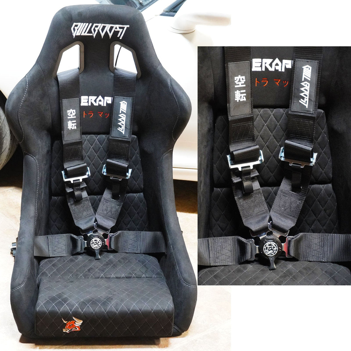 Bull Boost Performance Bull Boost Universal 4 Point Camlock Quick Release Racing Seat Belt...