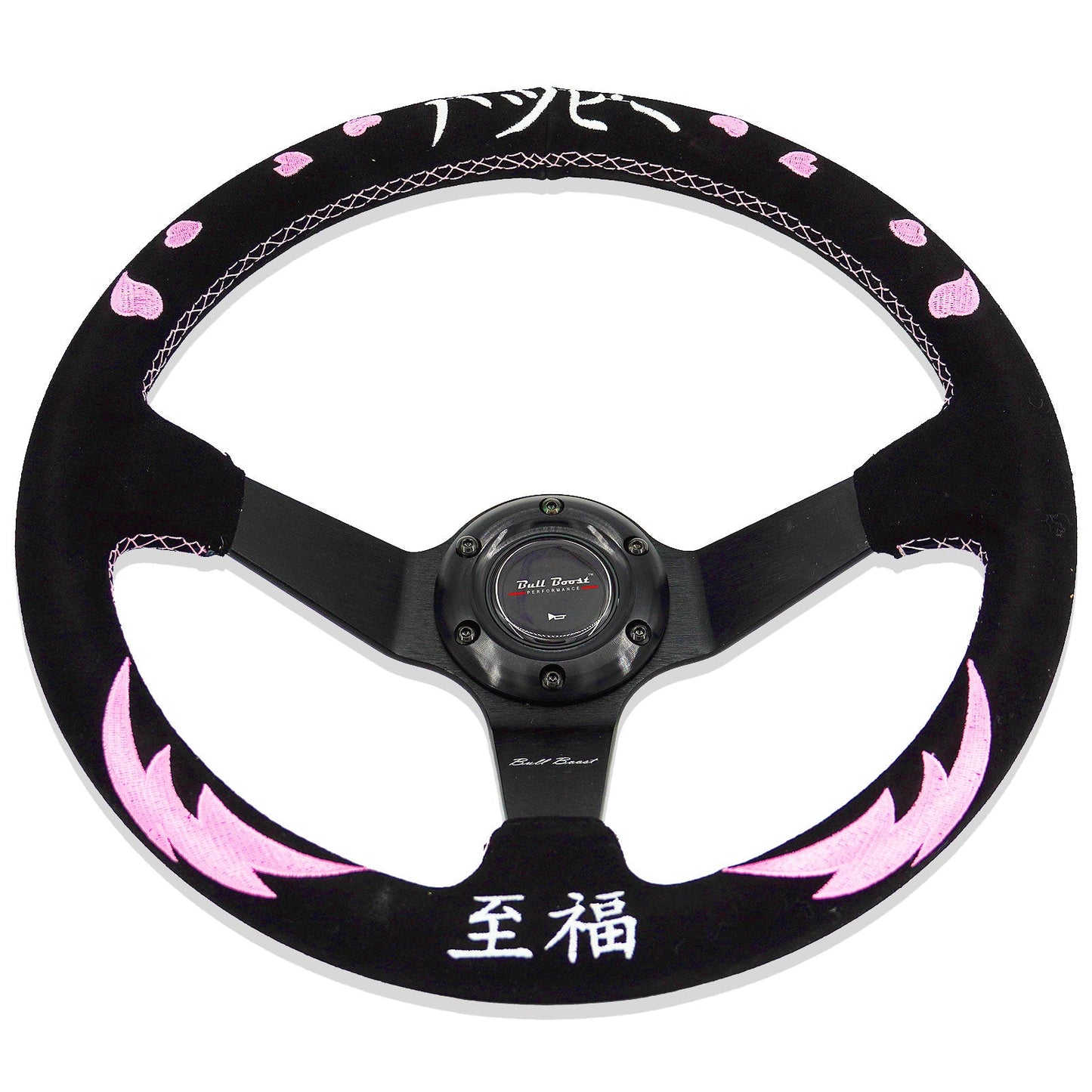 Bliss 350mm Steering Wheel + Short Hub Adapter Kit For Mazda Miata RX-7 RX-8 MX-3 MX-6