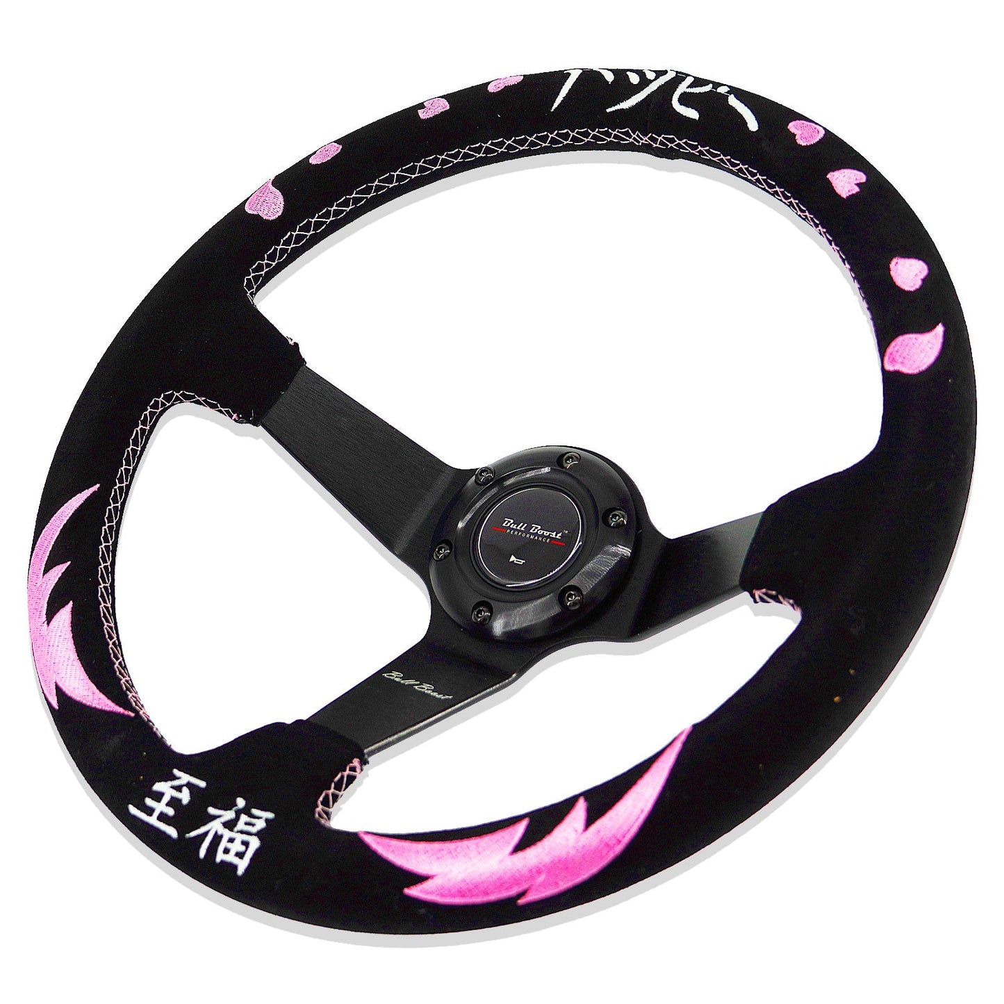 Bliss 350mm Steering Wheel + Short Hub Adapter Kit For Mazda Miata RX-7 RX-8 MX-3 MX-6
