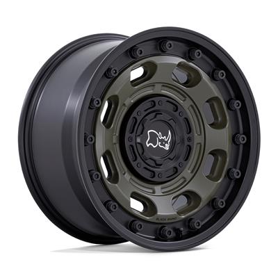 Black Rhino Atlas Olive Drab Green Wheels with Black Lip - S5448
