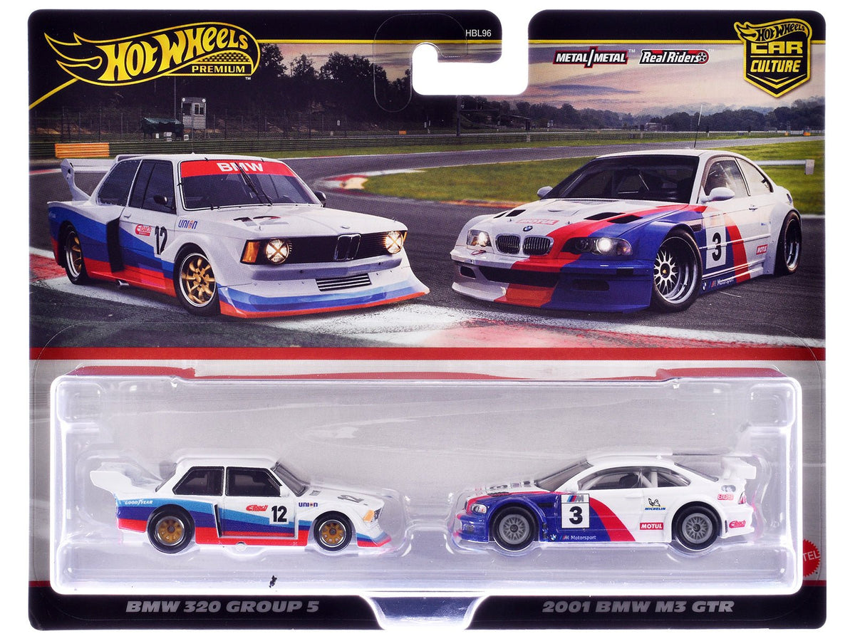 Rapid Vehicles BMW 320 Group 5 #12 White with Stripes and 2001 BMW M3 GTR #3 White with Stripes...