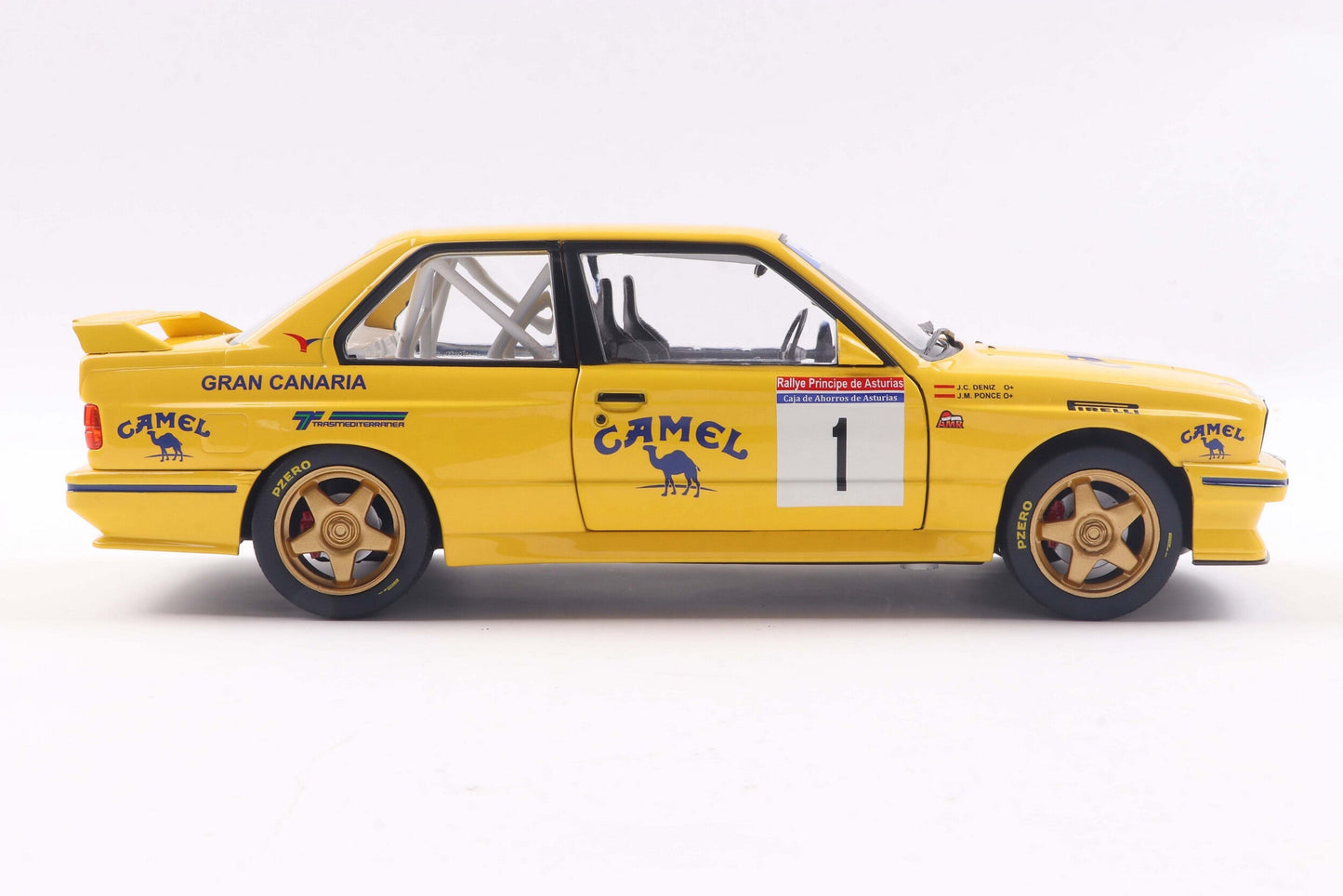 Solido 1991 Bmw E30 M3 (3-Series) Gr.A No 1 3rd Rally Principe Asturias 1992 Yellow 1:18