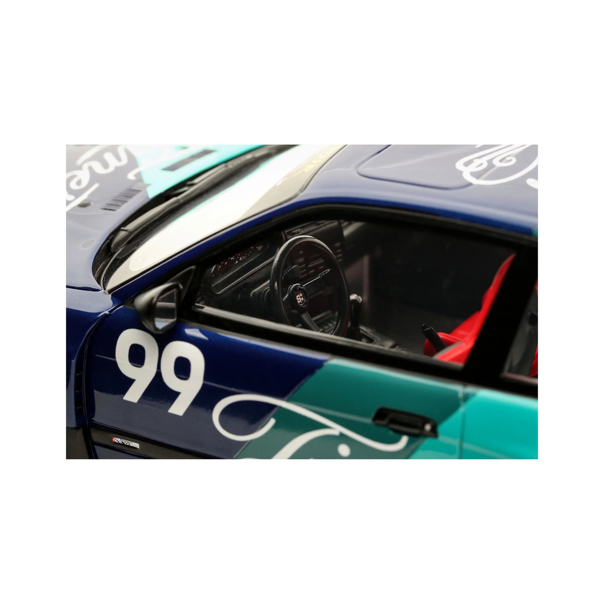 STM Diecast Otto 2024 BMW E36 M3 Khyzyl Saleem "My Kyza" Blue & Green 1:18 - View 10
