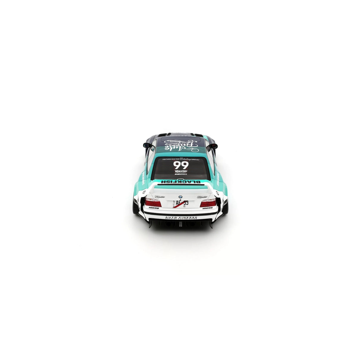 STM Diecast Otto 2024 BMW E36 M3 Khyzyl Saleem "My Kyza" Blue & Green 1:18 - View 9