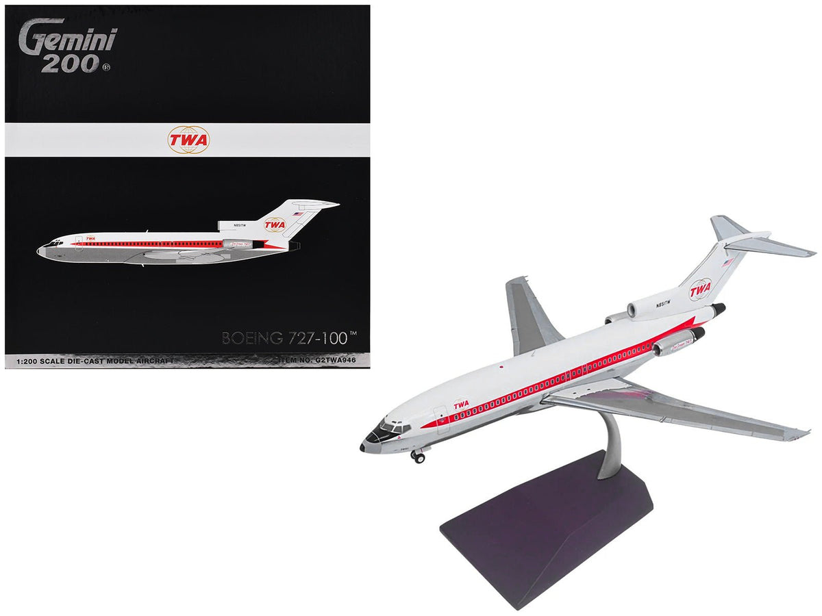 Rapid Vehicles Boeing 727-100 Commercial Aircraft "Trans World Airlines (TWA)" (N851TW) White...