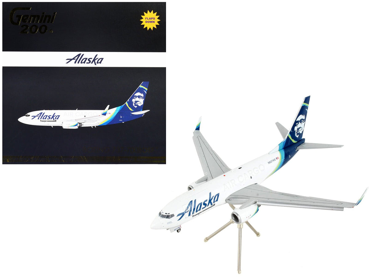 Rapid Vehicles Boeing 737-700BDSF Commercial Aircraft with Flaps Down "Alaska Air Cargo" White...
