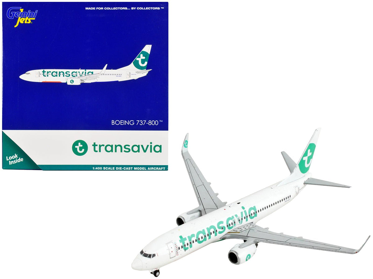 Rapid Vehicles Boeing 737-800 Commercial Aircraft "Transavia Airlines" White with Green Tail...