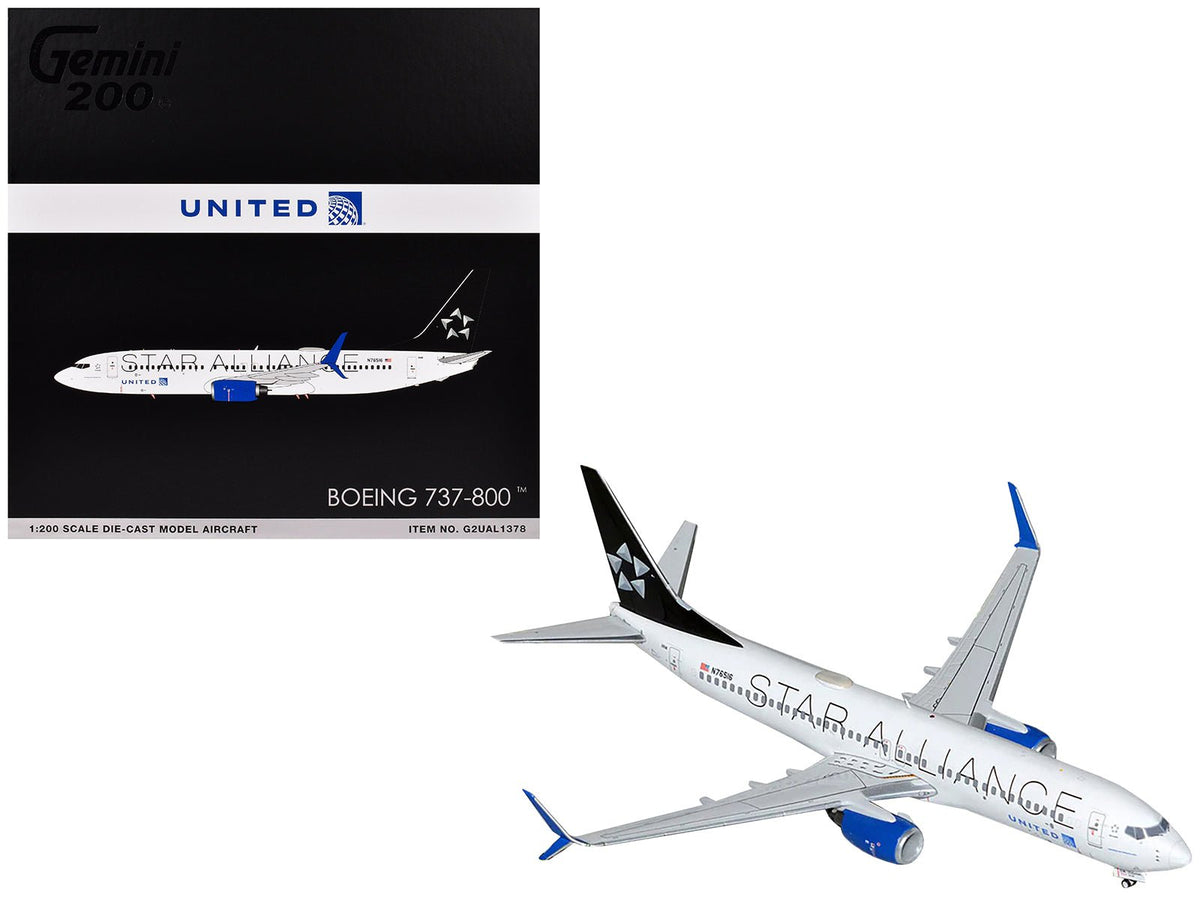 Rapid Vehicles Boeing 737-800 Commercial Aircraft "United Airlines Star Alliance" (N76516) White...