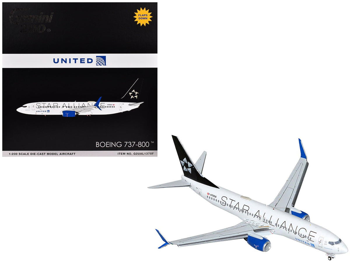 Rapid Vehicles Boeing 737-800 Commercial Aircraft with Flaps Down "United Airlines Star Alliance"...