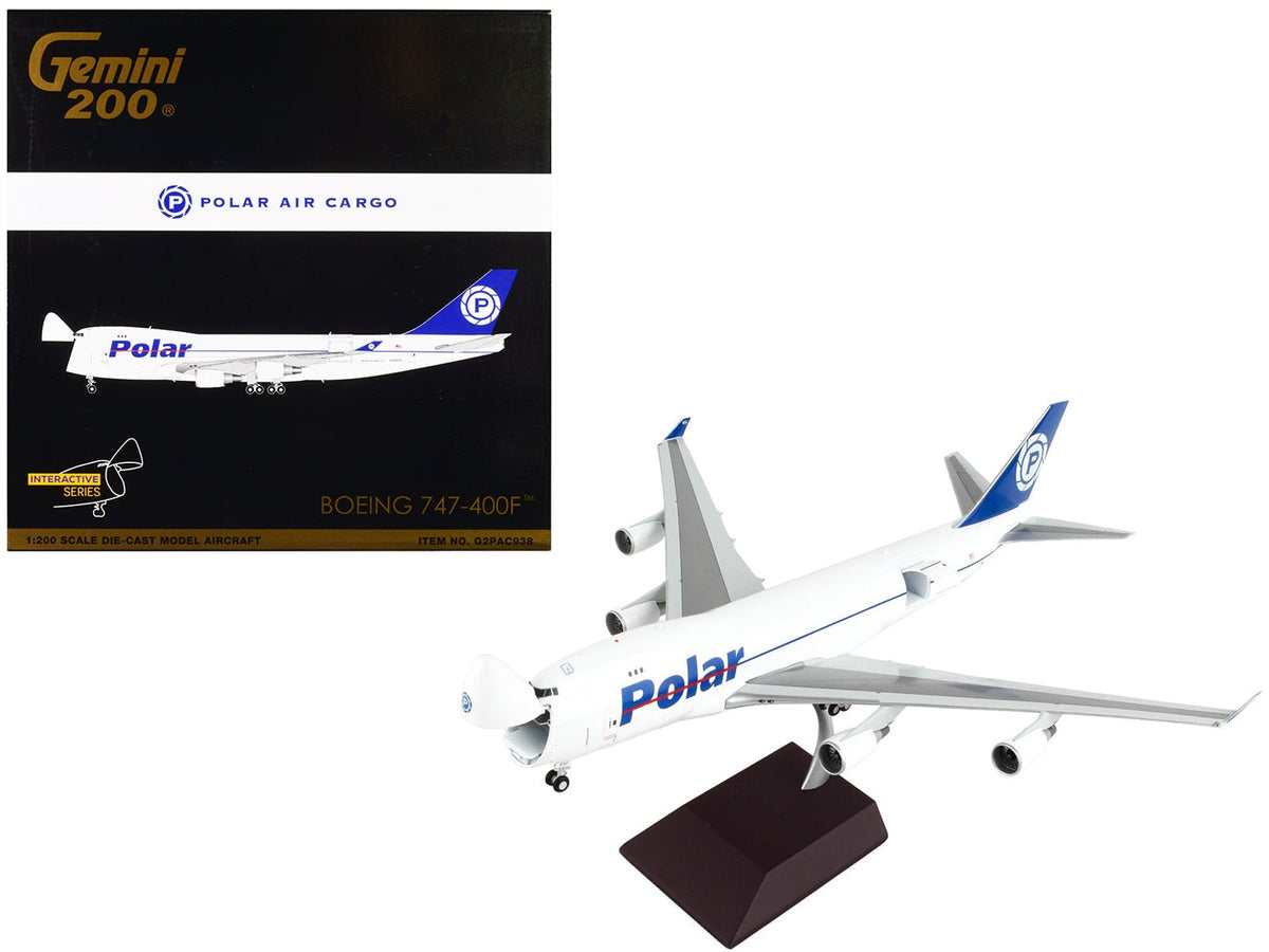 Rapid Vehicles Boeing 747-400F Commercial Aircraft "Polar Air Cargo" White with Blue Tail "Gemini...