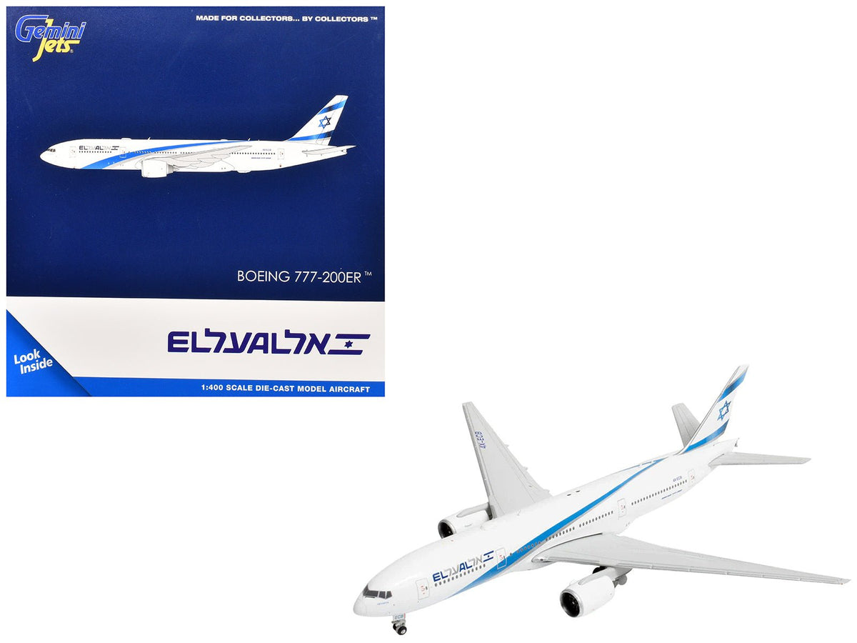 Rapid Vehicles Boeing 777-200ER Commercial Aircraft "EL AL Israel Airlines" (4X-ECB) White with...