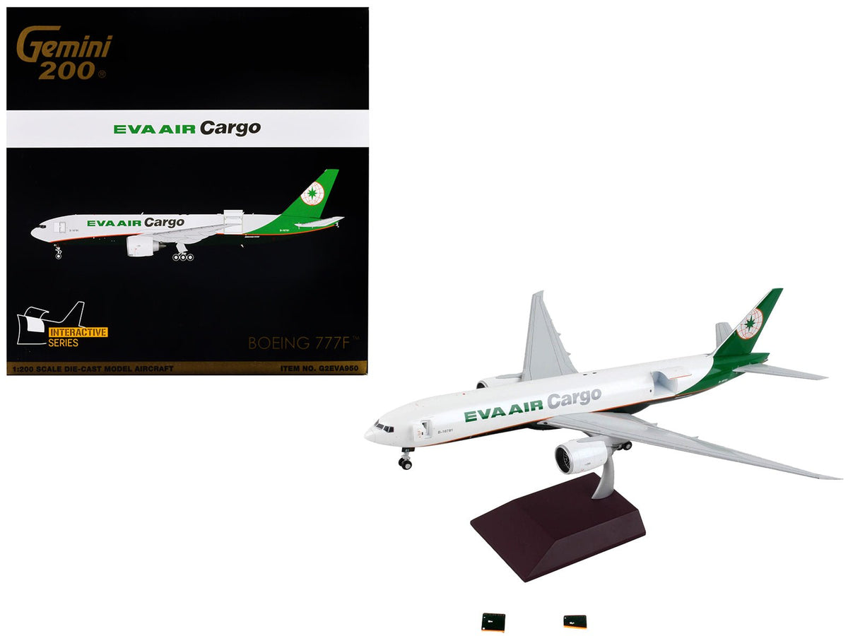 Rapid Vehicles Boeing 777F Commercial Aircraft "Eva Air Cargo" White with Green Tail "Gemini 200...