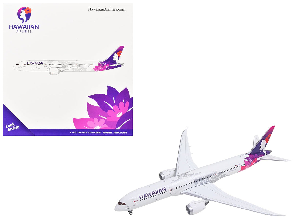 Rapid Vehicles Boeing 787-9 Commercial Aircraft "Hawaiian Airlines" (N781HA) White with Purple...