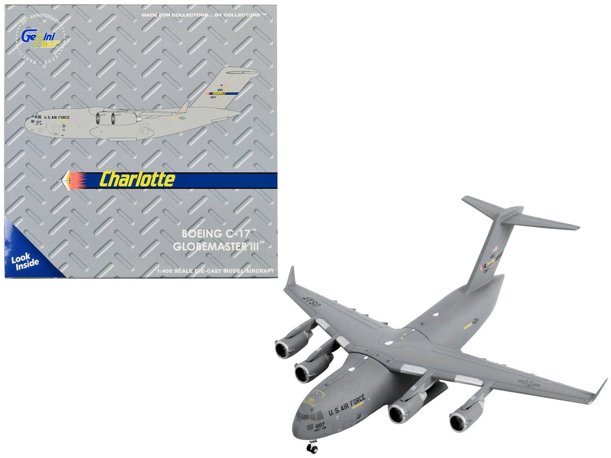Rapid Vehicles Boeing C-17 Globemaster III Transport Aircraft "Charlotte Air National Guard -...