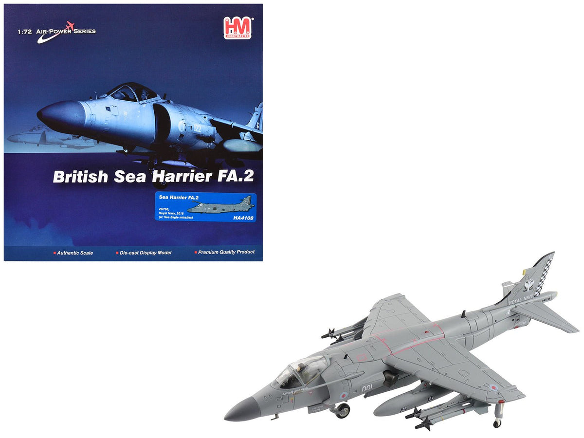Rapid Vehicles British Aerospace Sea Harrier FA.2 Aircraft with Sea Eagle Missiles "ZH796" (2018)...