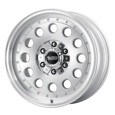 Black Rock Series 960 Machined Silver Wheels - 960MS7935