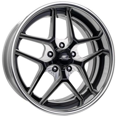 Billet Specialties TEC 5 Black Machined Wheels with Polished Lip - S2661