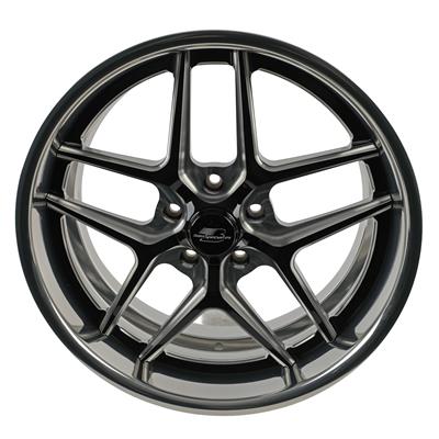 Billet Specialties TEC 5 Black Machined Wheels with Polished Lip - S2656