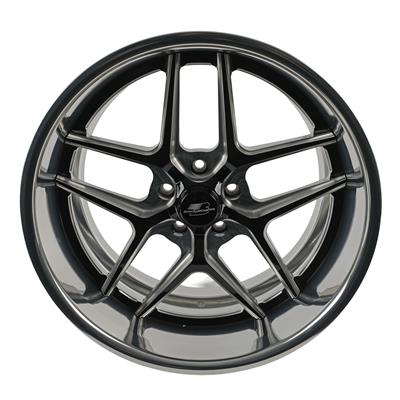 Billet Specialties TEC 5 Black Machined Wheels with Polished Lip - S2657