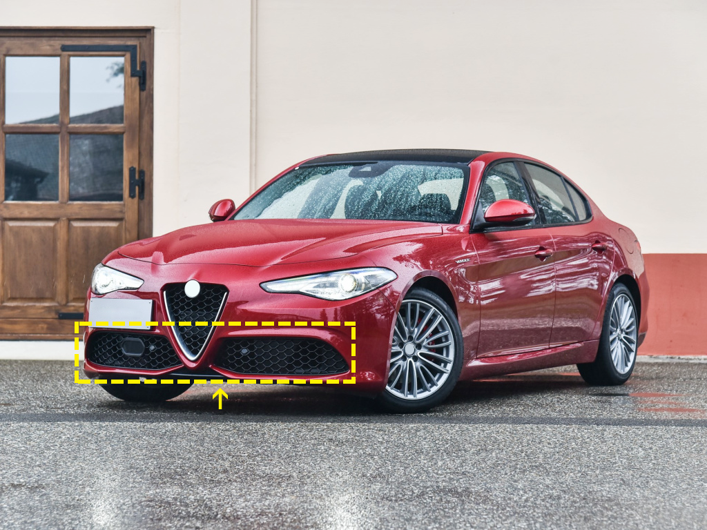 Alfa Romeo Giulia  | Phoenyx Design Carbon Fiber Front Bumper Trim